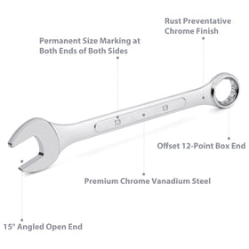 EFFICERE 12-point offset box end image provides extra clearance around obstructions.