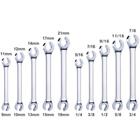 EFFICERE radiused corner opening protects fasteners from rounding during work.