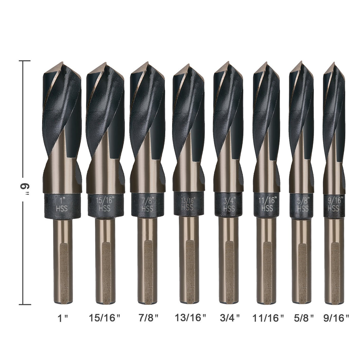 EFFICERE 1/2 inch reduced shank drill bits securely fit most chucks.