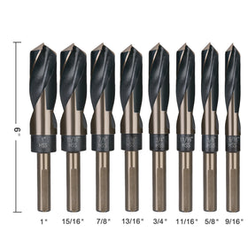 EFFICERE 1/2 inch reduced shank drill bits securely fit most chucks.