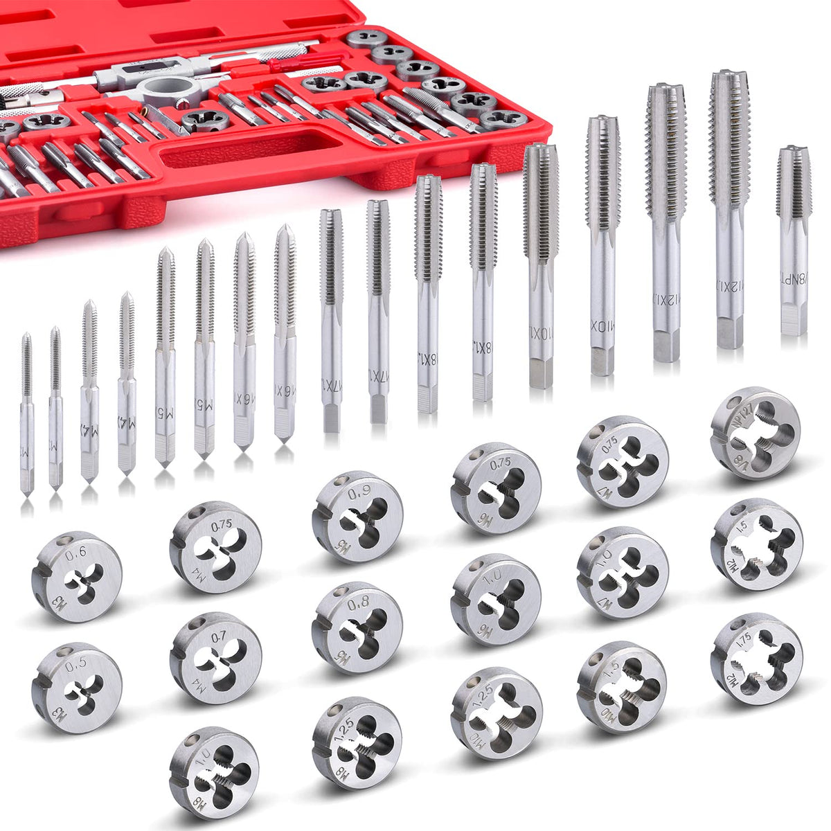 EFFICERE tap and die stock with interchangeable handles.