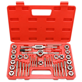 EFFICERE taps and dies set case organized for quick threading repairs.