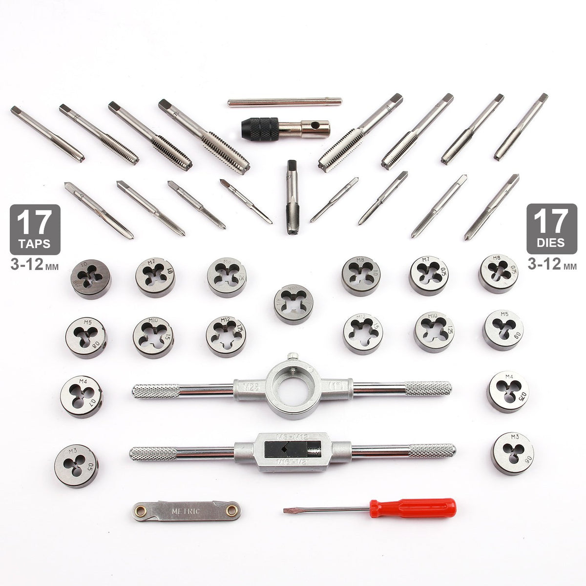 EFFICERE thread pitch gauge for selecting correct thread sizes.