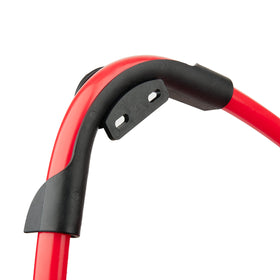 EFIELD half-inch PEX bend support mounted on wall for tidy piping.