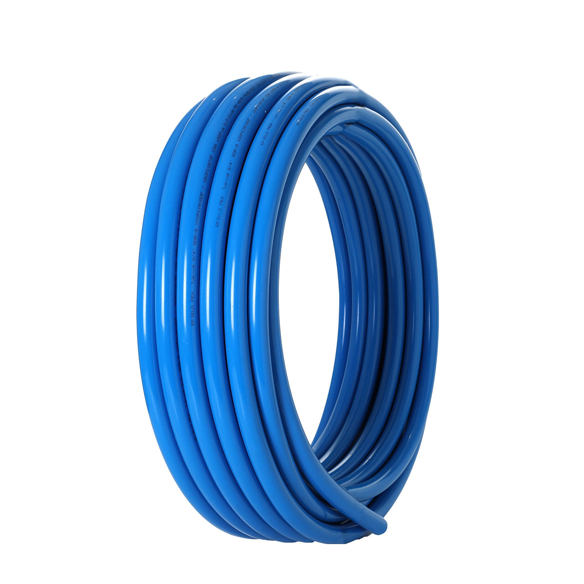 EFIELD Pex A 3/4-inch blue pipe, 100 ft, for clean potable water distribution.