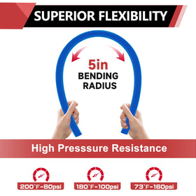 EFIELD Pex A expansion connection-ready configuration supports reliable full-water flow.