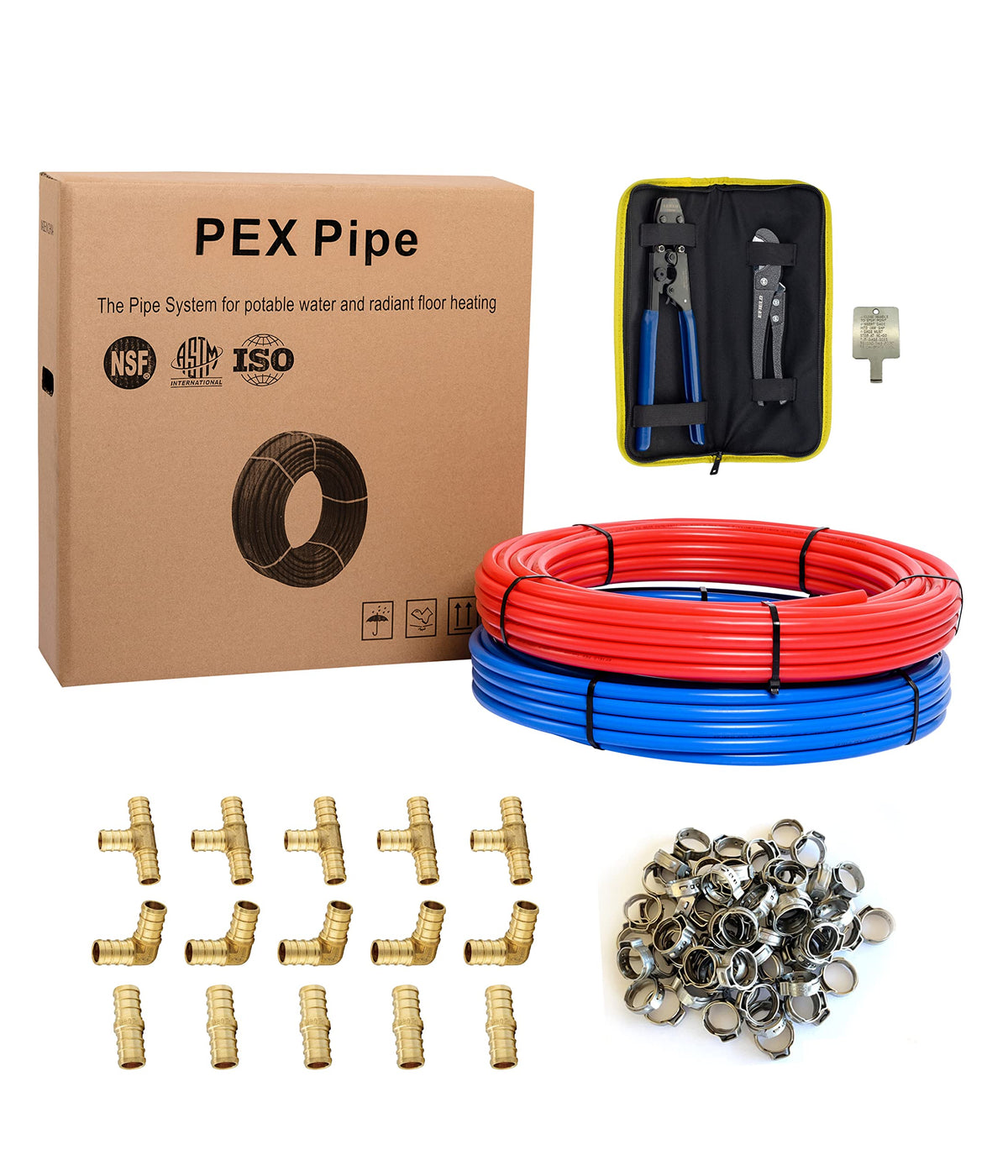 EFIELD PEX-B blue 1/2 inch 100 ft roll for potable water supply installation