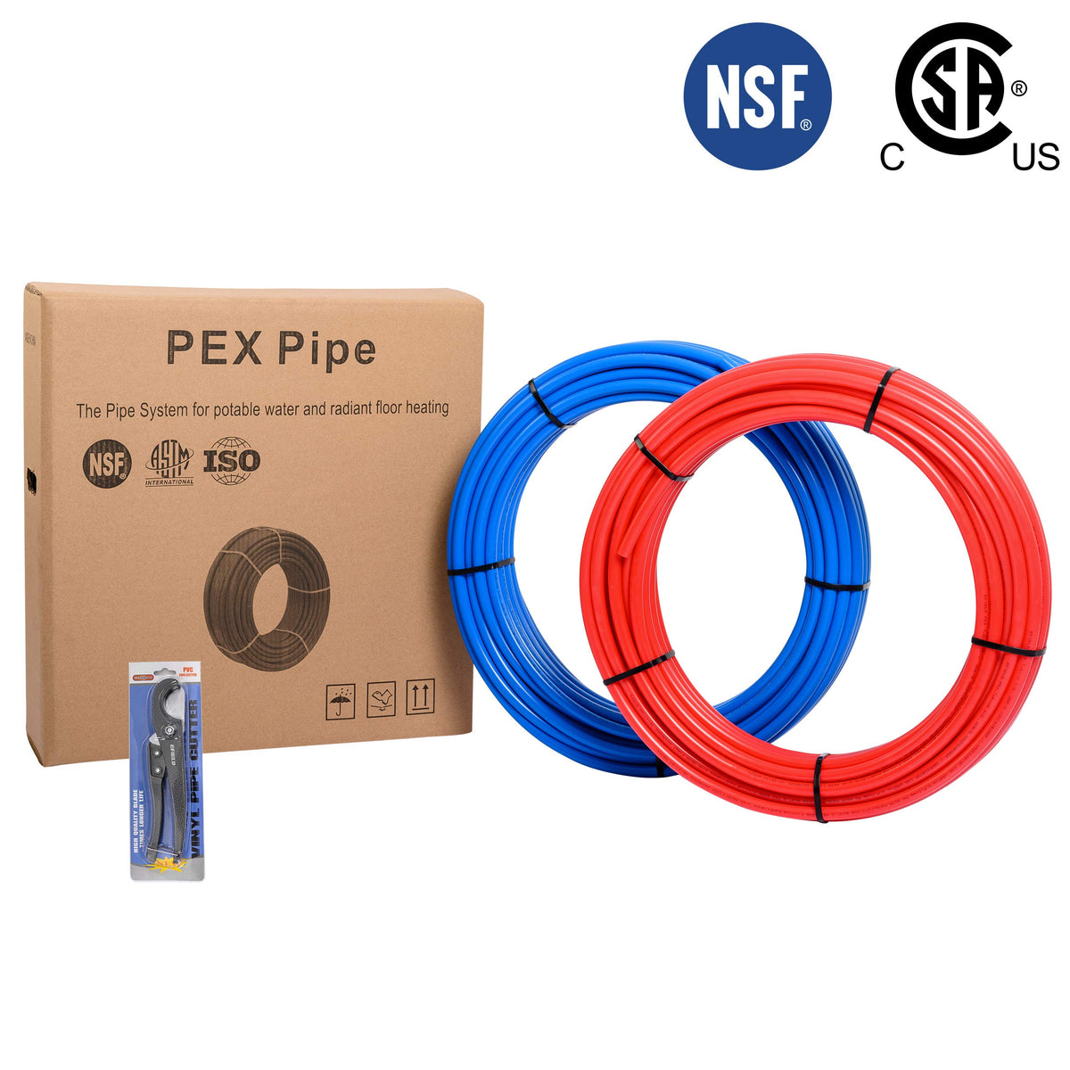 EFIELD PEX-B compatible with crimping and push-fit fittings.