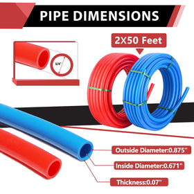 EFIELD PEX-B red 50ft tubing for hot water distribution