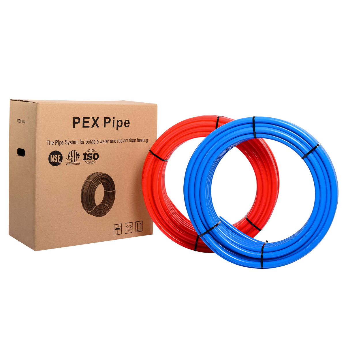 EFIELD PEX-B red 1/2 inch 100 ft roll supports hot and cold water lines