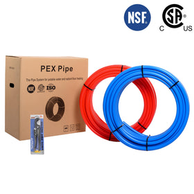 Red 100 ft coil from EFIELD for hot water lines