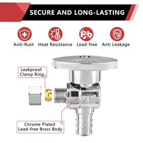 EFIELD valve compatible with copper crimp rings for versatile plumbing.