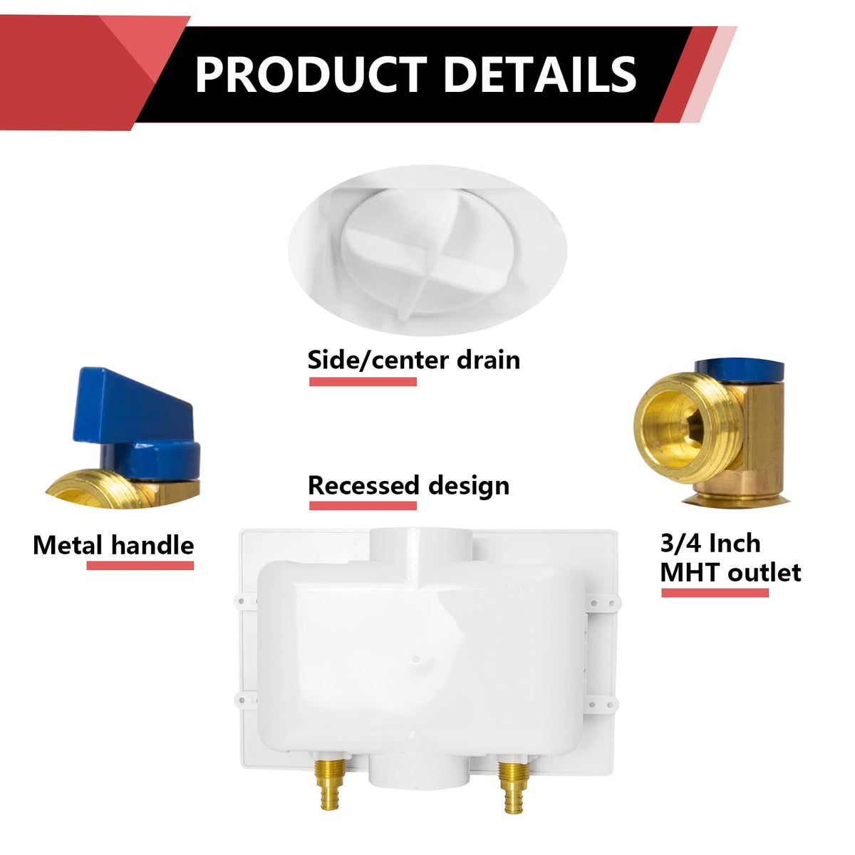 EFIELD WM013 center drain design supports versatile laundry layouts