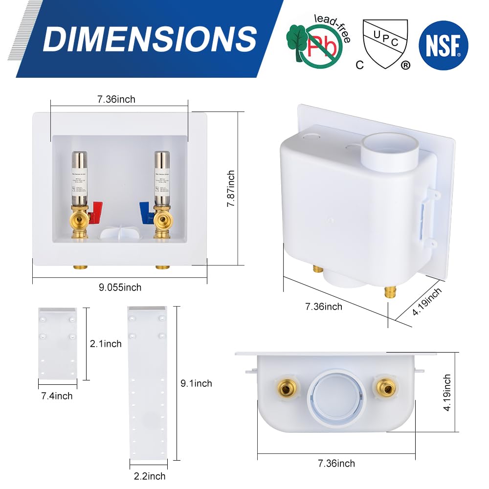 EFIELD WM051 quarter-turn hot/cold valves with stainless steel arrestors for reliable operation.