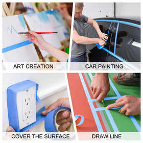 EFOK blue painter's tape used in automotive masking applications