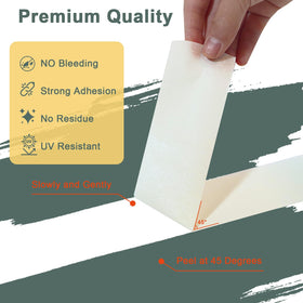 EFOK masking tape peeled at 45 degrees for clean removal.