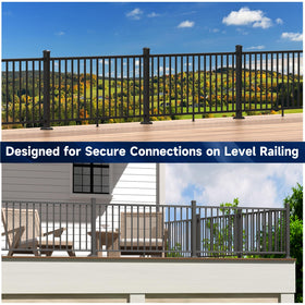 Egadis aluminum railing bracket close-up highlighting minimalist design
