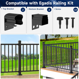 Egadis bracket with pre-drilled holes and included hardware for easy DIY install