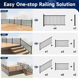 Egadis fixed railing bracket installation showing secure post-to-rail connection