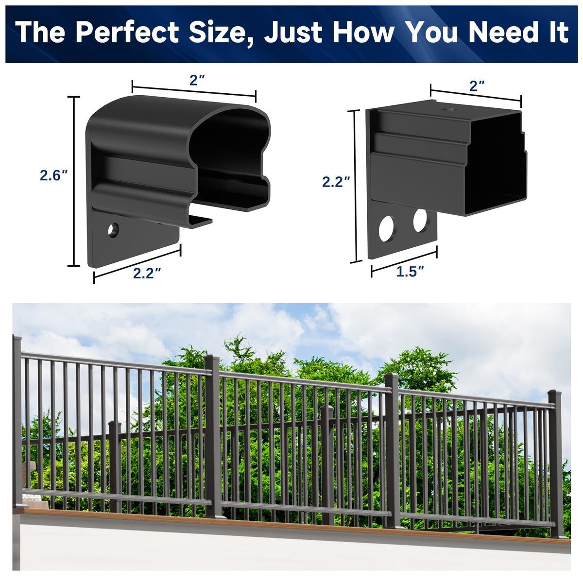 Egadis bracket compatible with aluminum railing systems for flexible customization