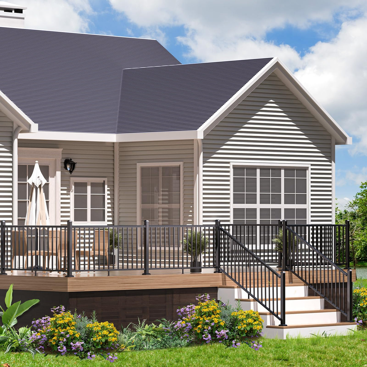 Egadis railing post assembly designed for DIY-friendly custom projects