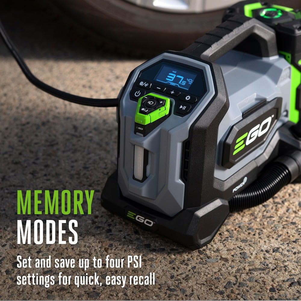 EGO Power+ inflator LED activity light with adjustable temperature