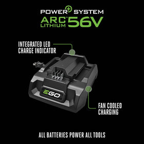 EGO Power+ CH3200 back panel with fuel gauge display for battery tracking.