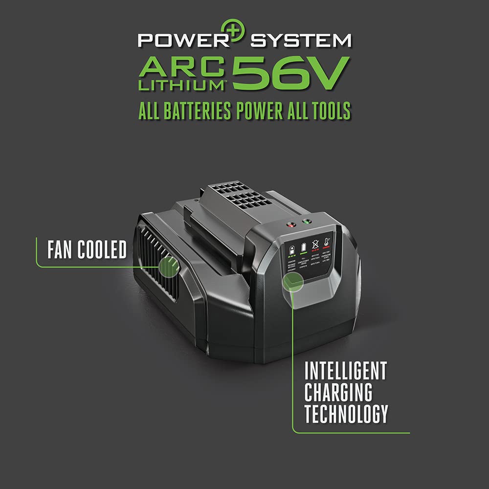 EGO Power+ CH2100 LED indicators highlight charge level for easy monitoring
