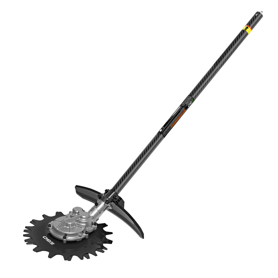 EGO Power+ Roto Cut attachment with nine-inch blades for precise edging along fences.