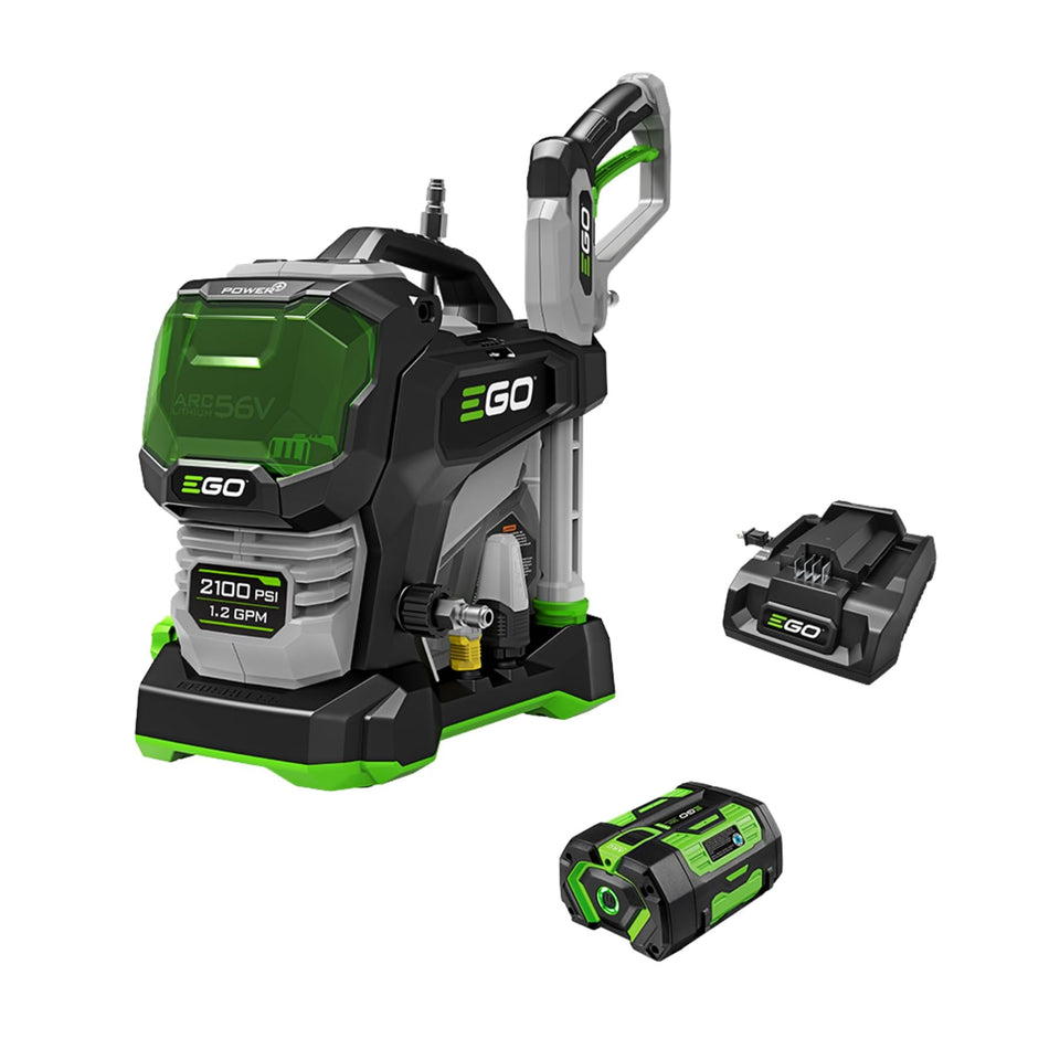 EGO Power+ 2100 PSI compact washer front view for portability and power.