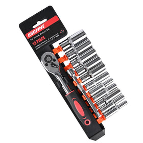 Egofine 13pcs 1/4 drive deep sockets in 4–14 mm sizes for precise metric work.