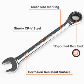 Close-up of Egofine 72-tooth ratchet gear with smooth operation in tight spaces