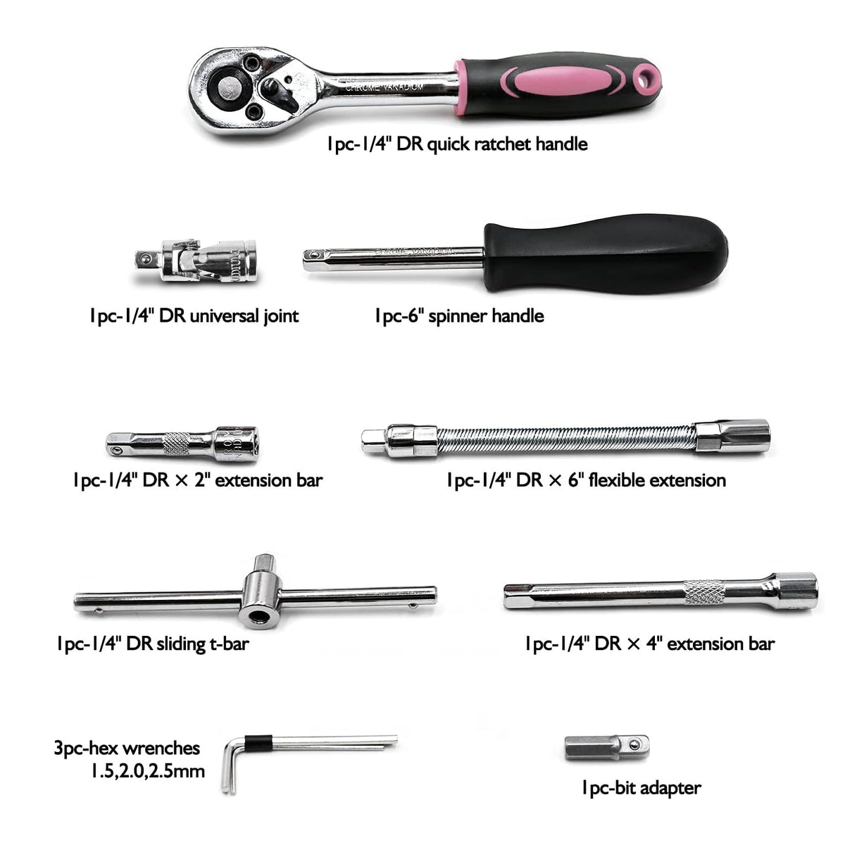 Egofine bit sockets with metric sizes for precise fittings