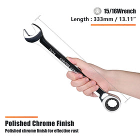Egofine chrome-vanadium steel wrench highlighting corrosion-resistant finish