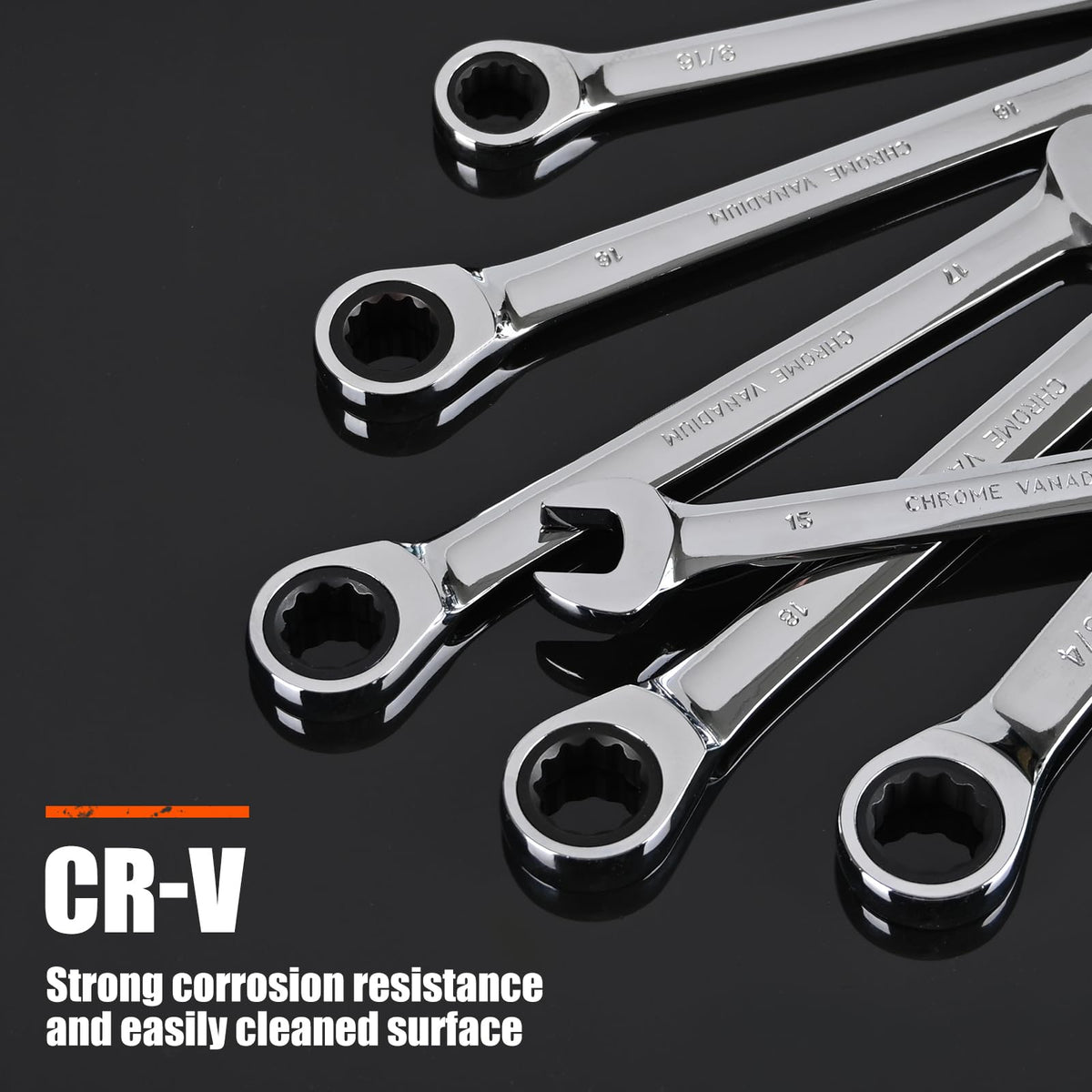 Egofine chrome-vanadium steel wrenches offer durability