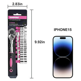 Egofine 24-tooth ratchet with 15-degree swing improves access.