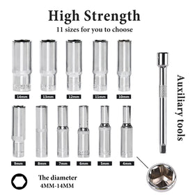 Egofine extension bar 4in extends reach in tight spaces for challenging access.