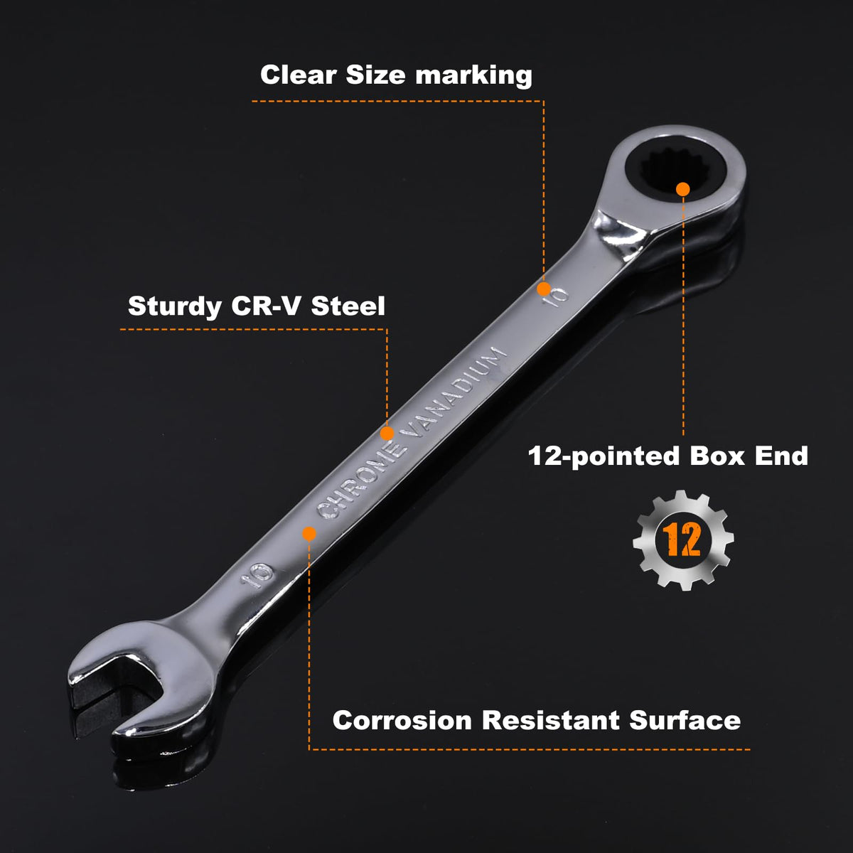 Egofine full-length wrenches showcase extended reach and leverage.