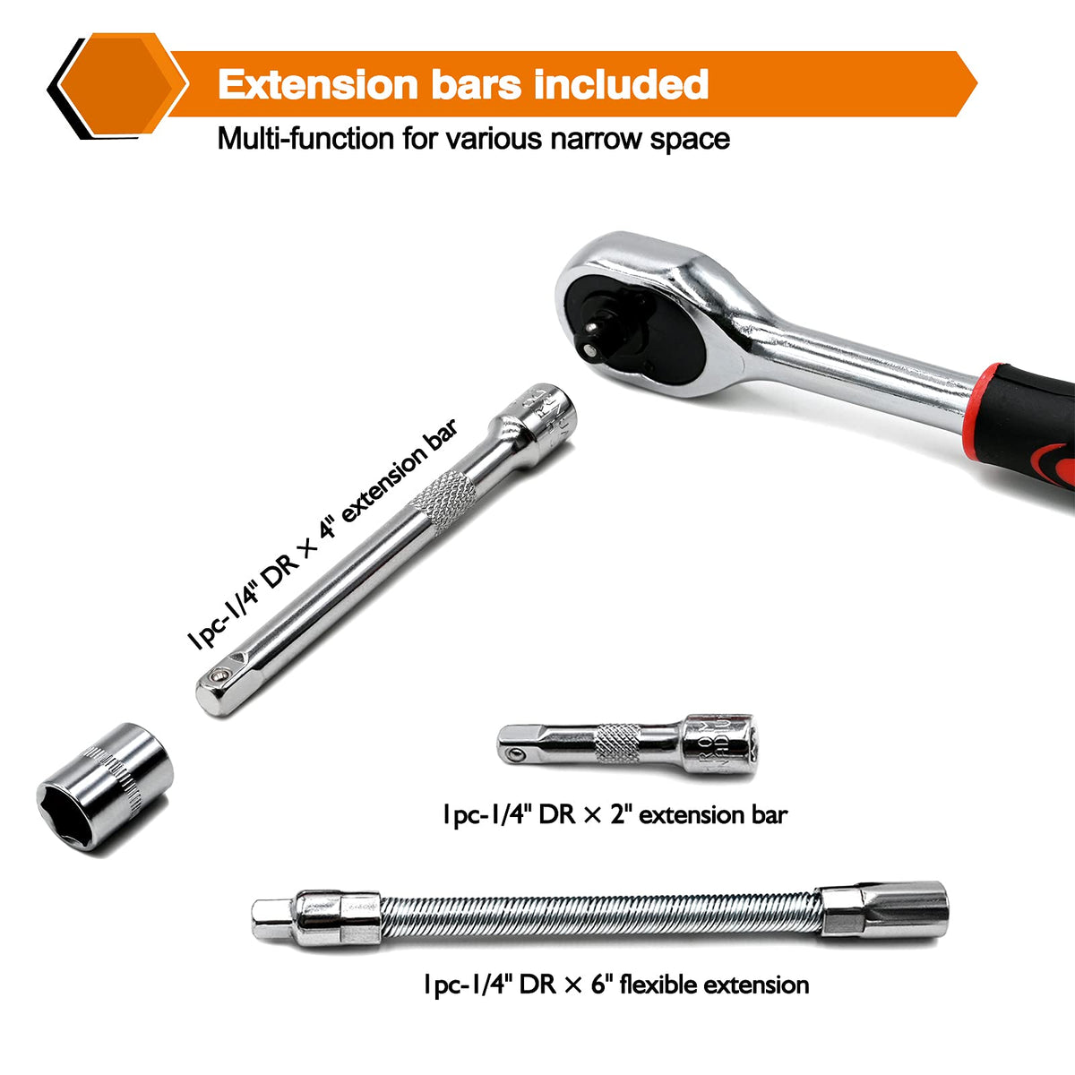 Egofine quick-release ratchet handle with comfortable grip
