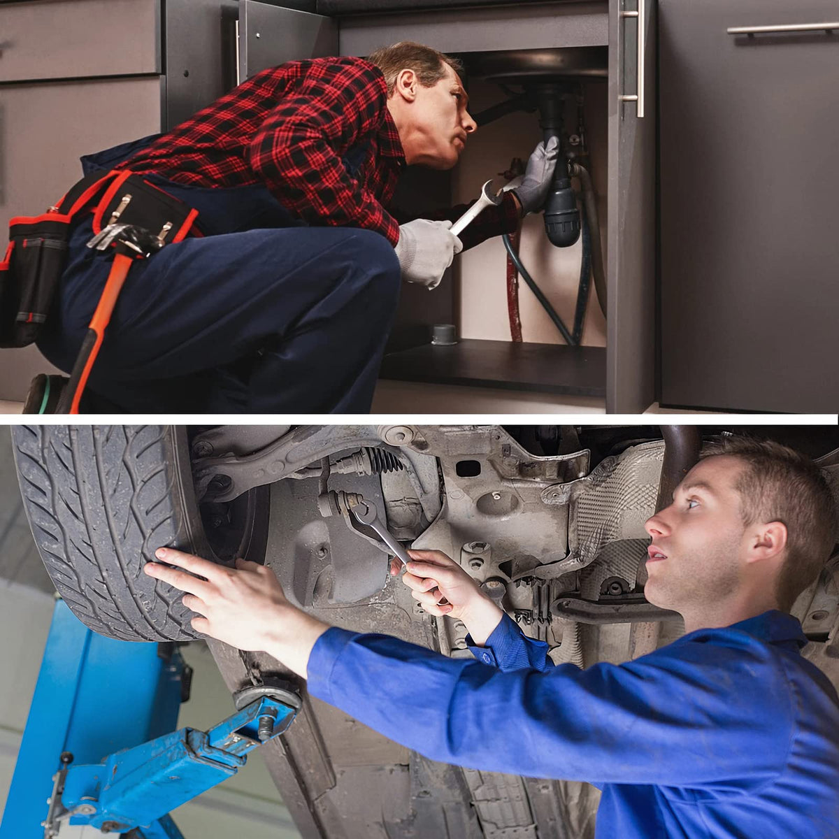 Egofine roll-up storage bag keeps wrenches organized