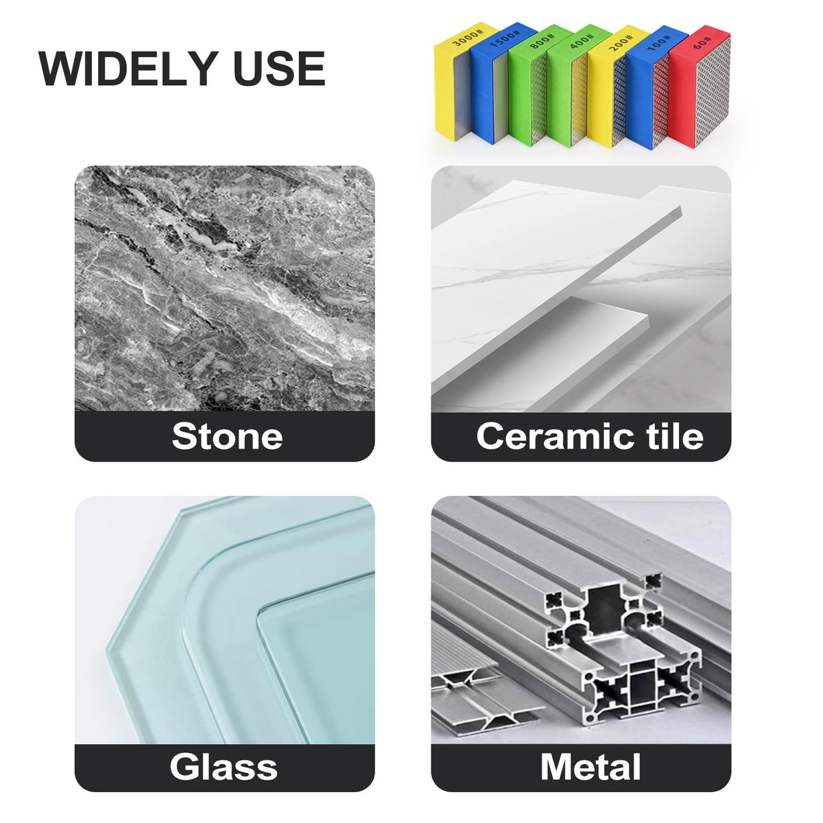 EGOFIX 1500–3000 grit pad for high-gloss polish on glass.