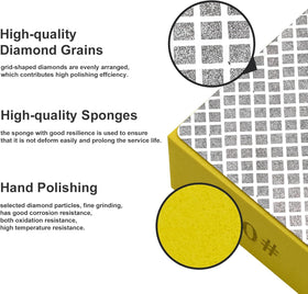 EGOFIX 400 grit pad for finishing tile edges.