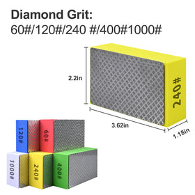 EGOFIX foam-backed diamond sanding blocks provide comfortable grip during polishing tasks.