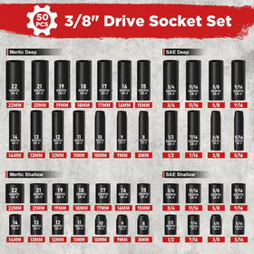 EGOFIX metric sockets in deep and shallow styles for versatile repairs