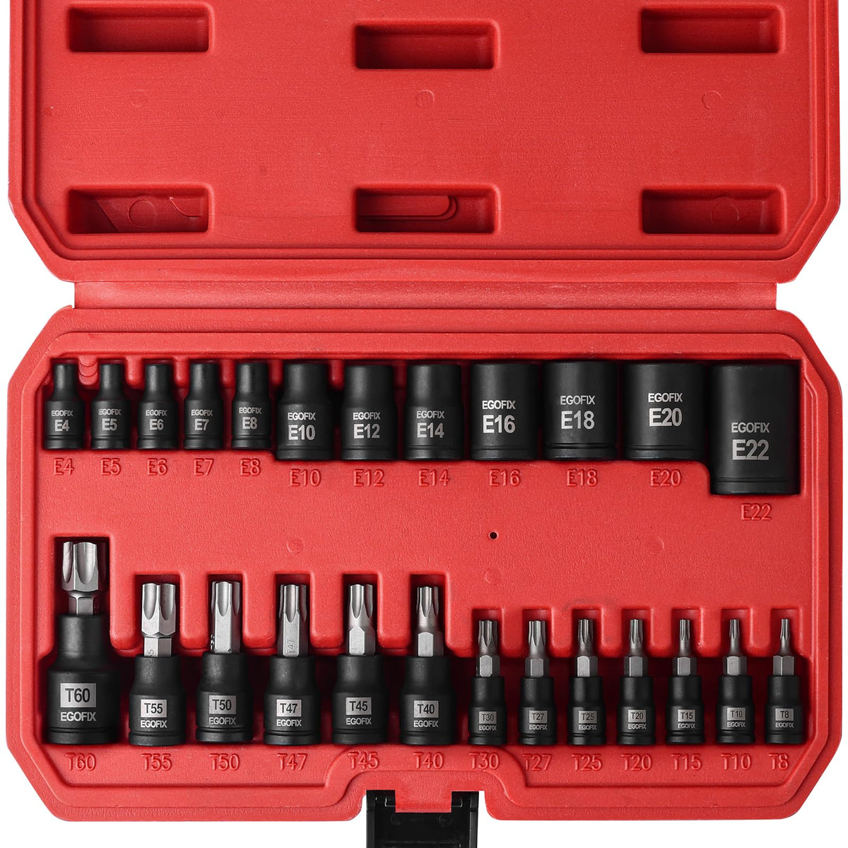 EGOFIX Torx bit set with T8 to T60 for versatile repairs