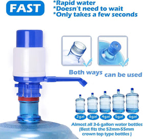 E-Greetshopping hand-dispense pump shows simple press operation for instant water flow