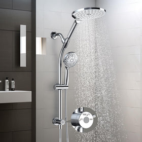 EgretShower 7.5-inch rotatable dual shower head for flexible bathing routines