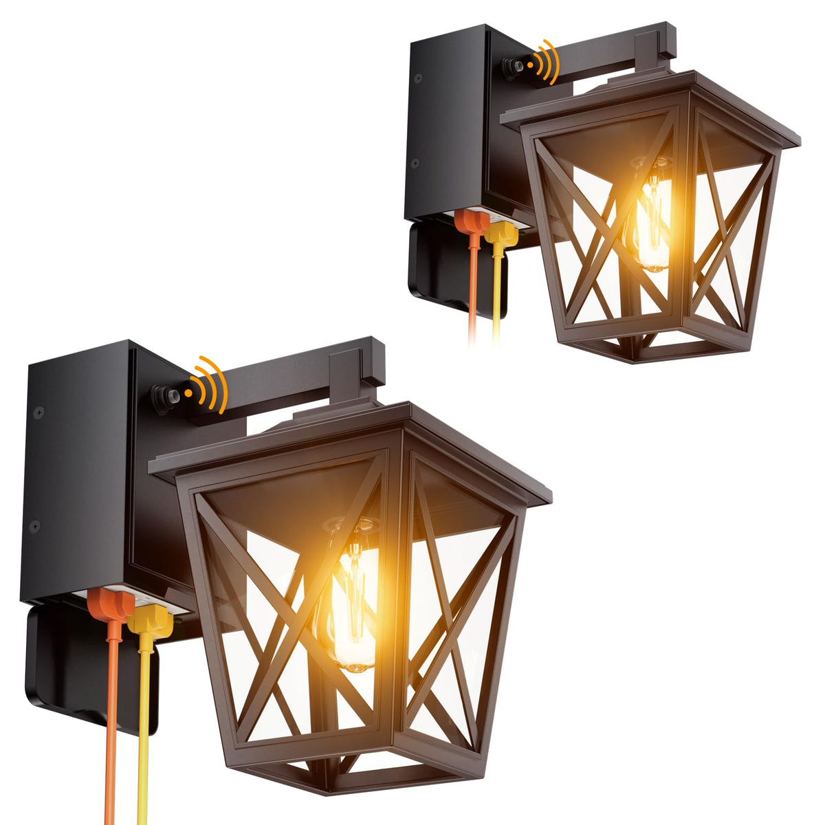Ehaho porch light with outlet shows dusk-to-dawn functionality and safe outdoor power.