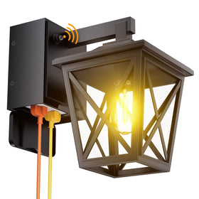 Ehaho porch lights with outlet dusk-to-dawn glow powers decorations safely at night