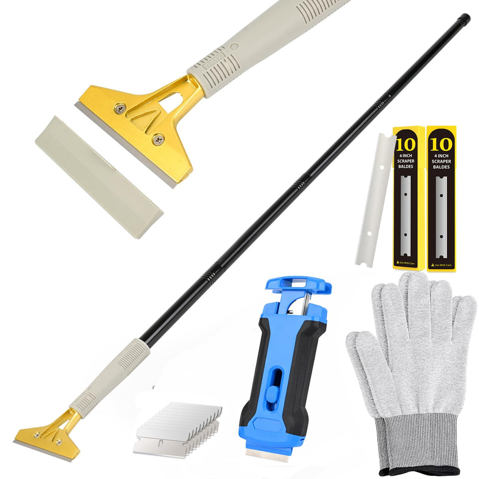 EHDIS extended handle scraper with 15 to 58 inch reach for floors and walls